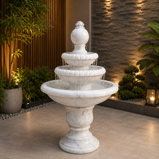 Elegant 3-Tier Marble Water Fountain