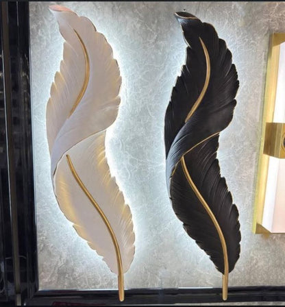 Wall Mounted Feather LED Sconce Lamp, Feather Design Indoor Light lamp