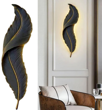 Wall Mounted Feather LED Sconce Lamp, Feather Design Indoor Light lamp