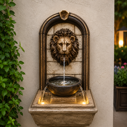 Royal Lion Tabletop Water Fountain