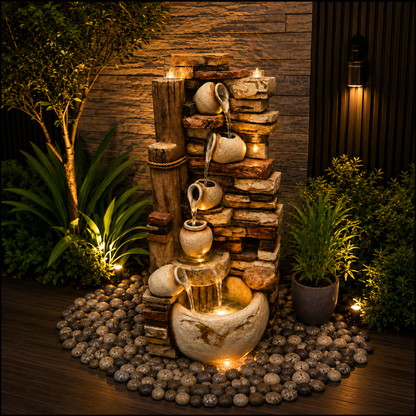 Cascading Ceramic Water Fountain