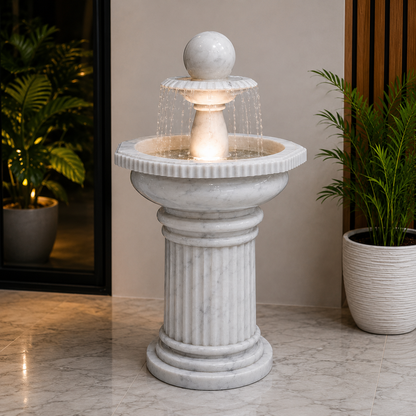Premium White Marble Fountain