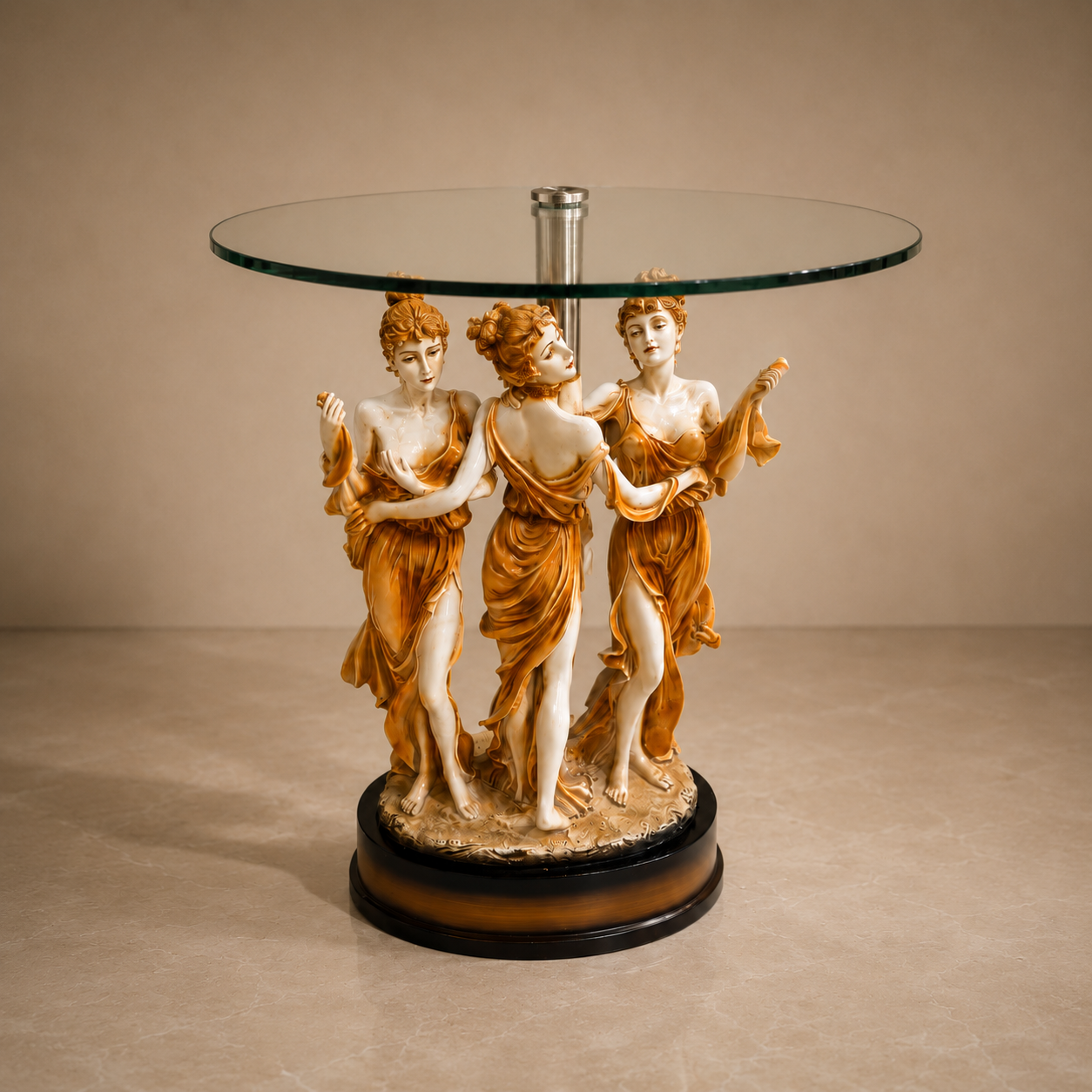 Imperial Grace Trio Glass Accent Table