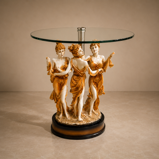 Imperial Grace Trio Glass Accent Table