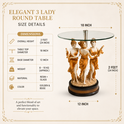 Imperial Grace Trio Glass Accent Table