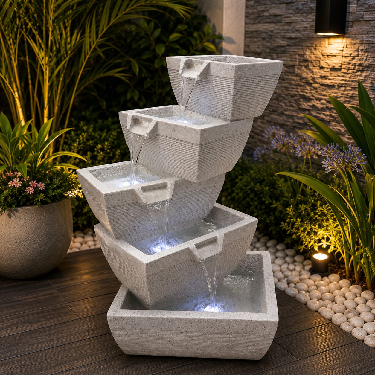 Modern Cascading Fountain