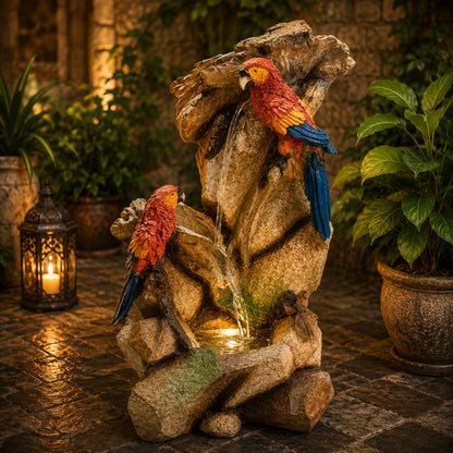 Tropical Parrot Fountain