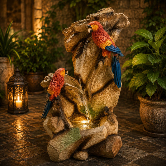 Tropical Parrot Fountain