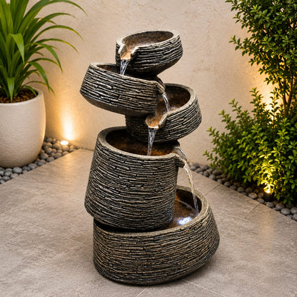 Modern Cascading Bowl Fountain