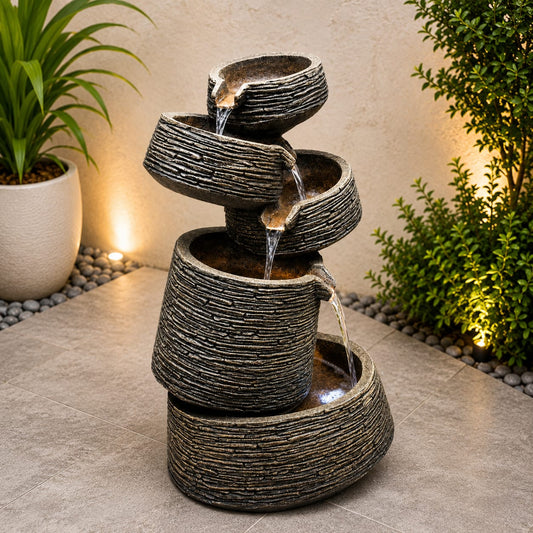 Modern Cascading Bowl Fountain