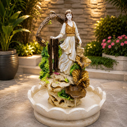 Elegant Lady Garden Water Fountain