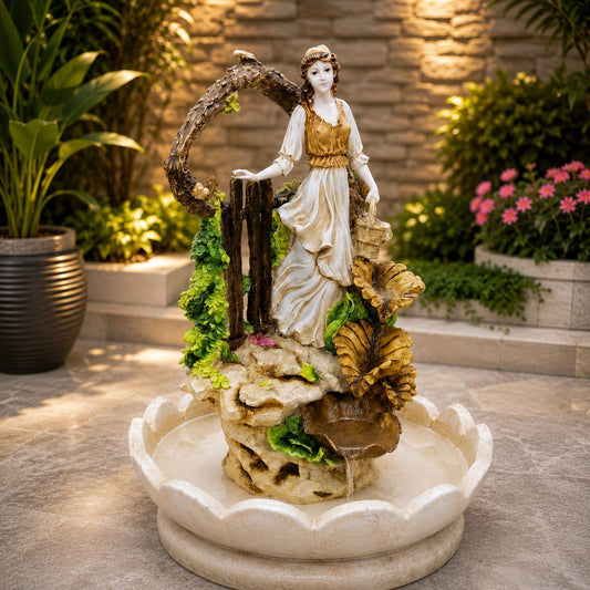 Elegant Lady Garden Water Fountain
