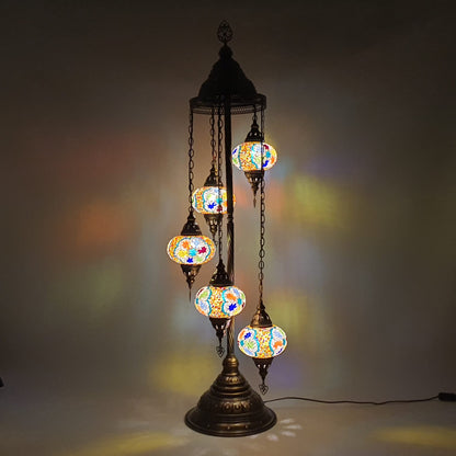 Handmade Turkish mosaic floor lamp
