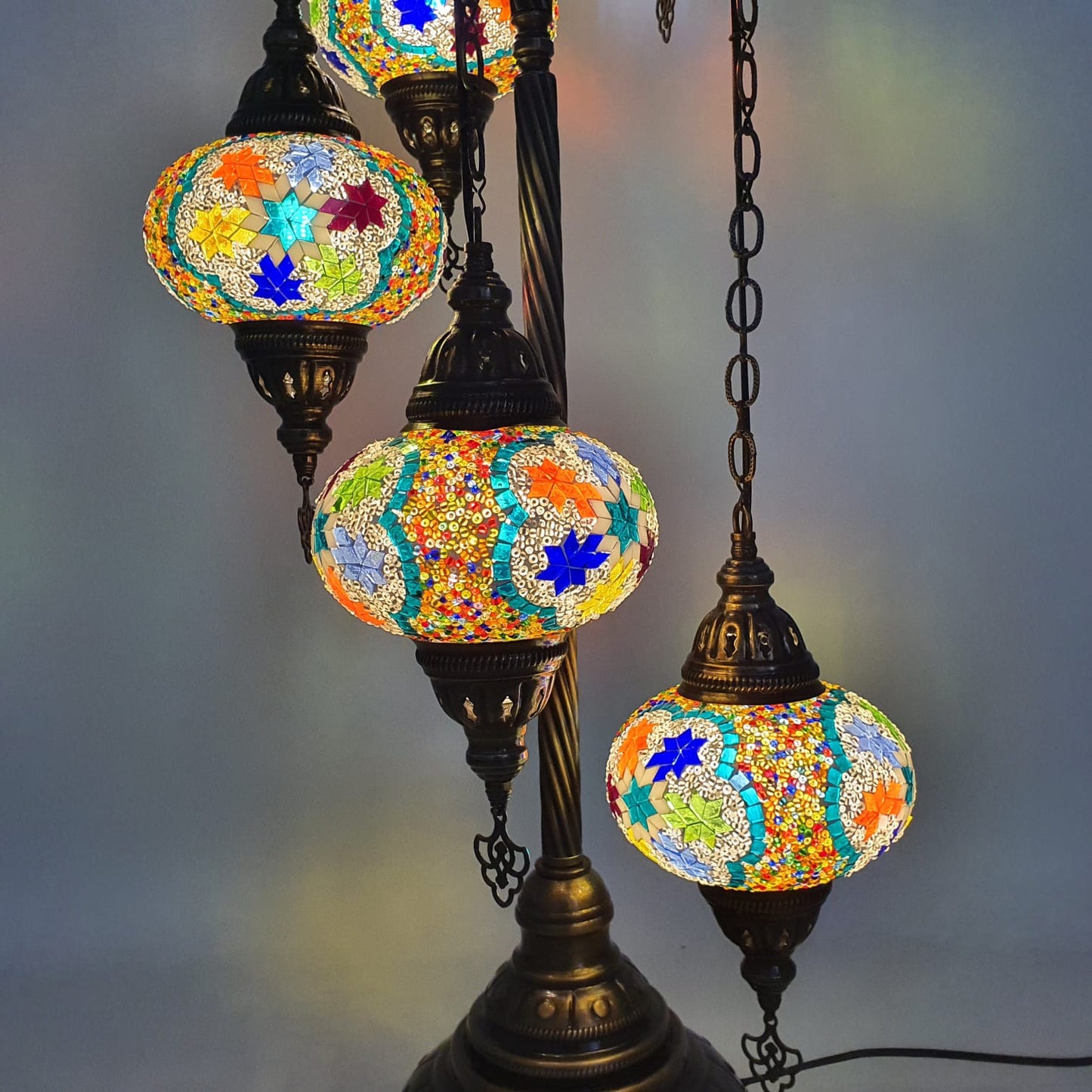 Handmade Turkish mosaic floor lamp