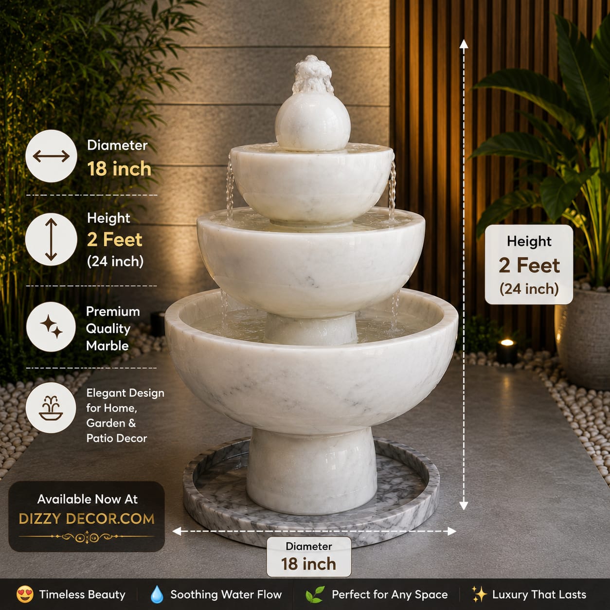 Luxury 3-Tier  Fountain