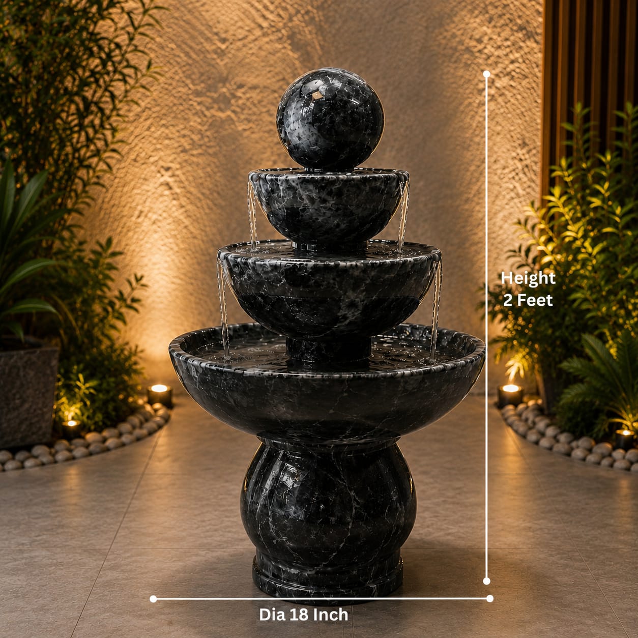 Black Stone Fountain
