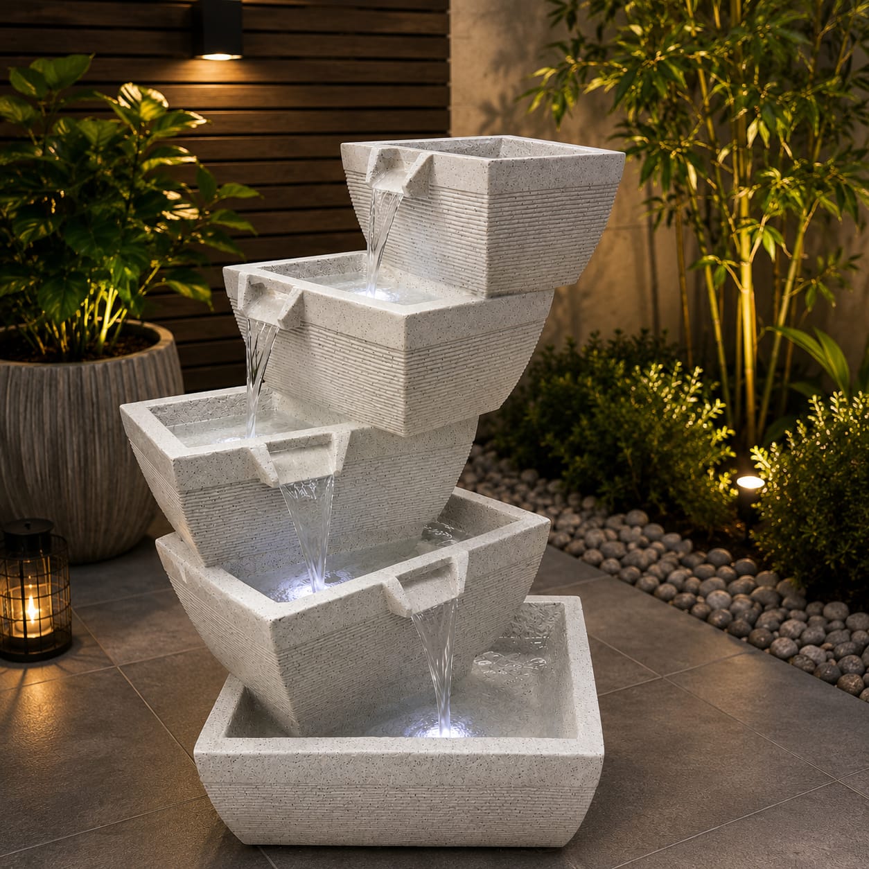 Modern Cascading Fountain