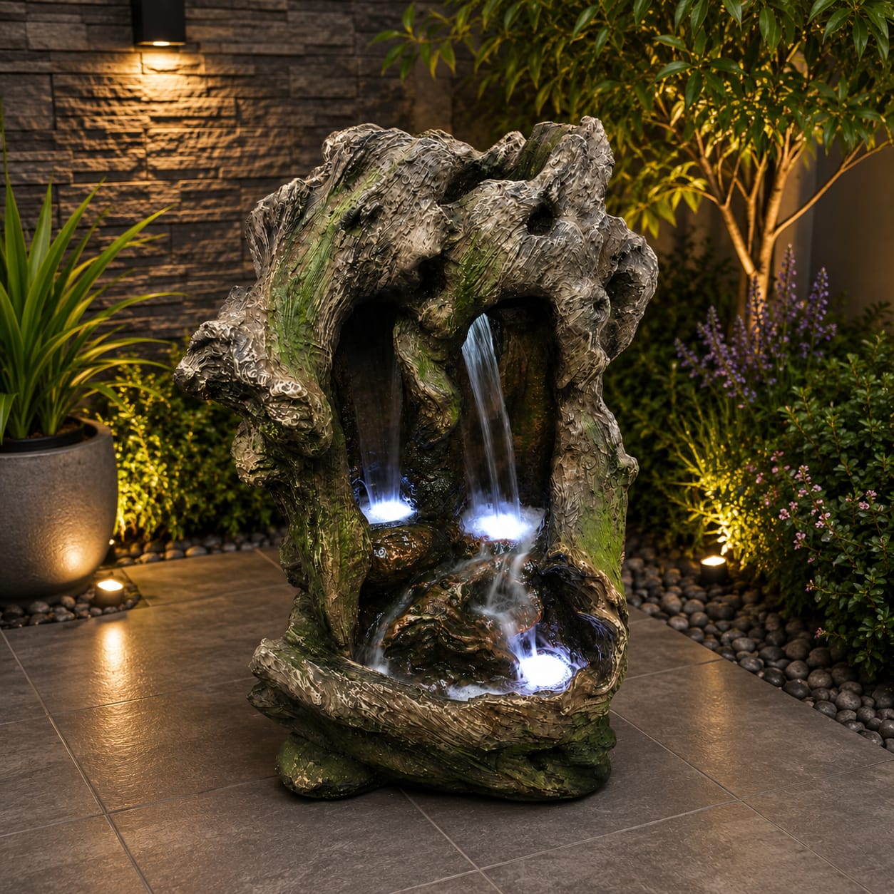 Knotty Log Fountain