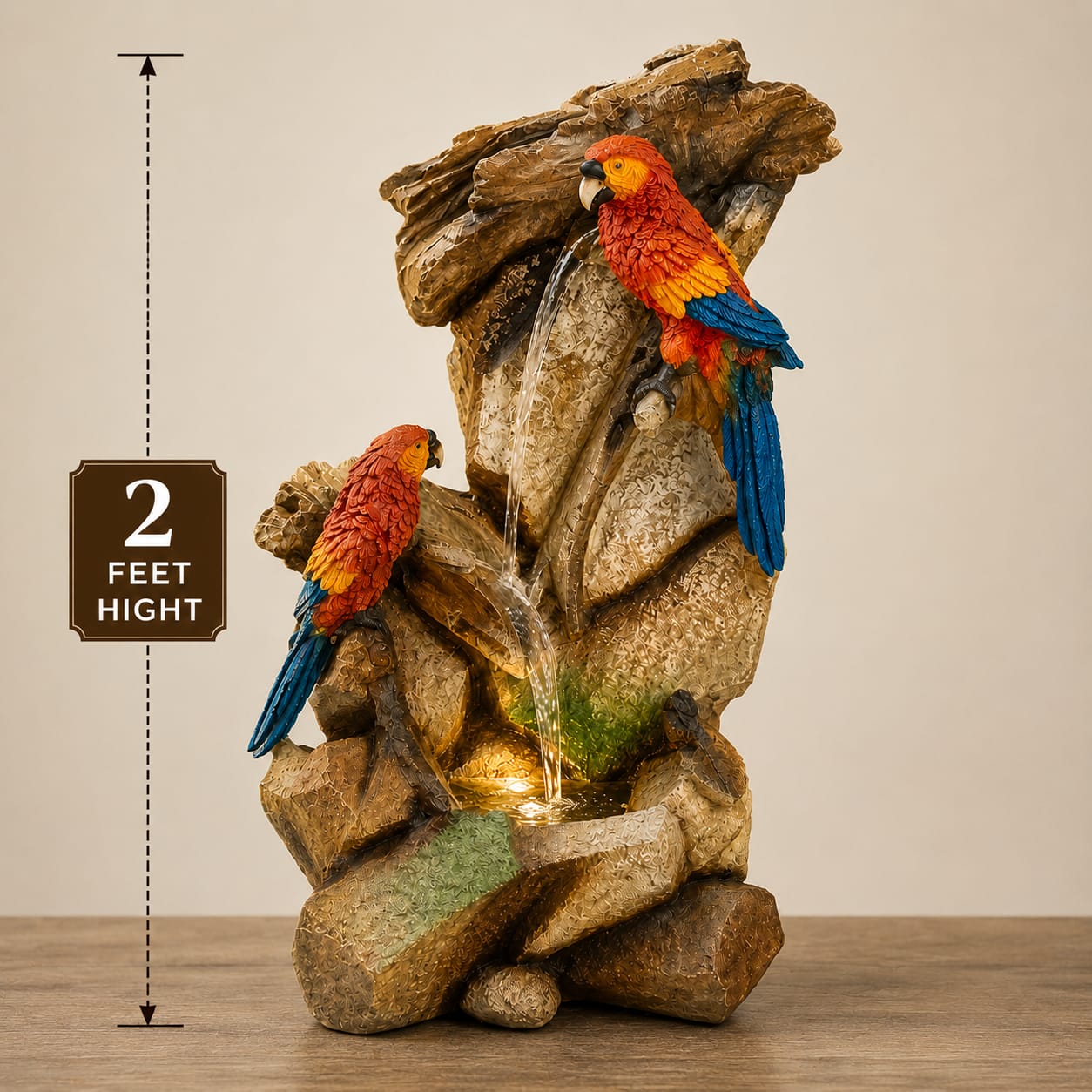 Tropical Parrot Fountain