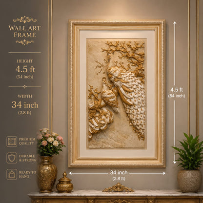 Luxury Peacock 3D Wall Art Frame