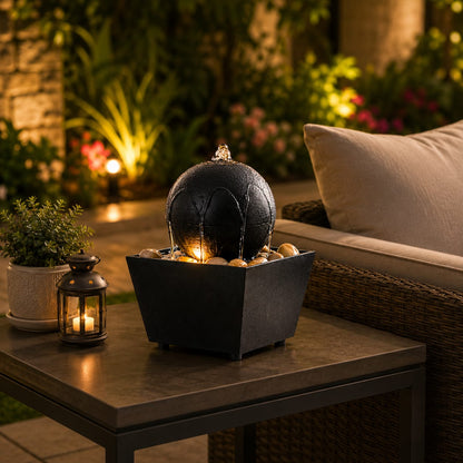 Obsidian Sphere Fountain
