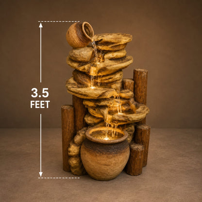 Rustic Rock Garden Fountain