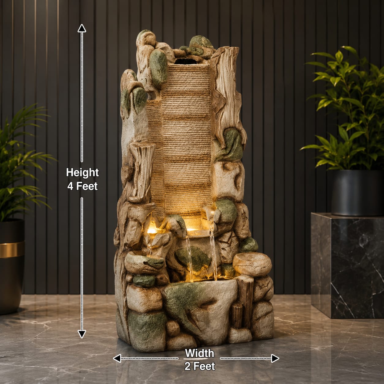 Zen Stone Cascade Fountain