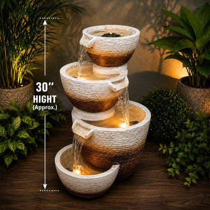 Elegant 4-Tier Cascading Fountain
