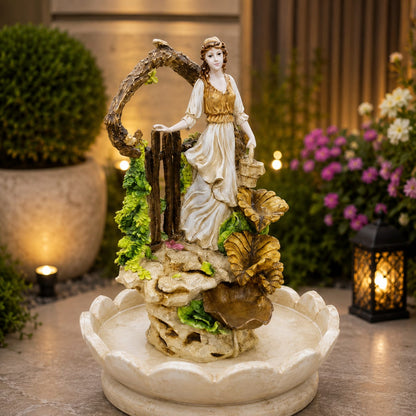 Elegant Lady Garden Water Fountain